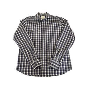 Todd Snyder Button Up Shirt Mens Size 16 36/37 Purple & Gray Plaid Long Sleeve